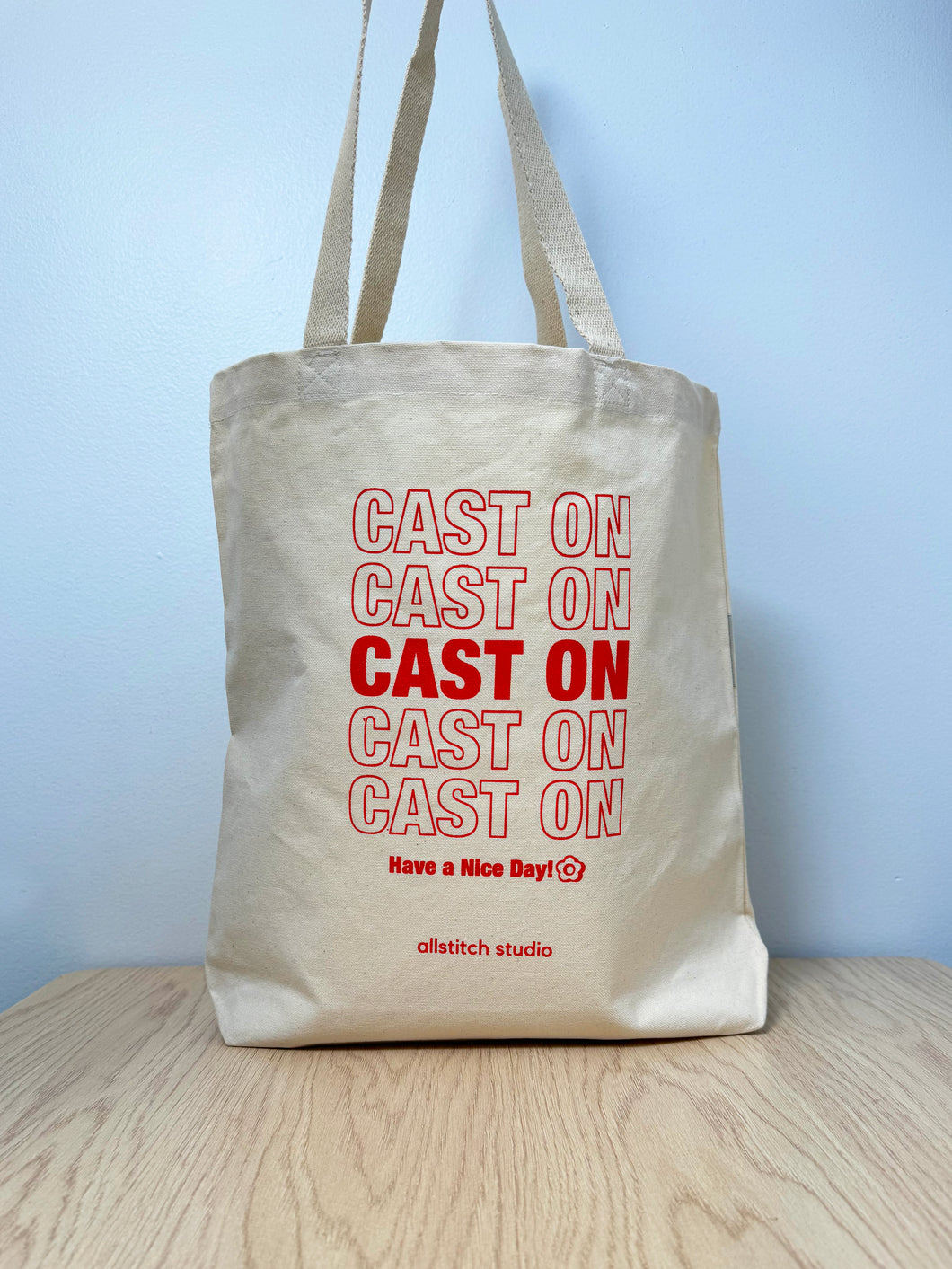 Canvas Tote Bag - Cast On Bag