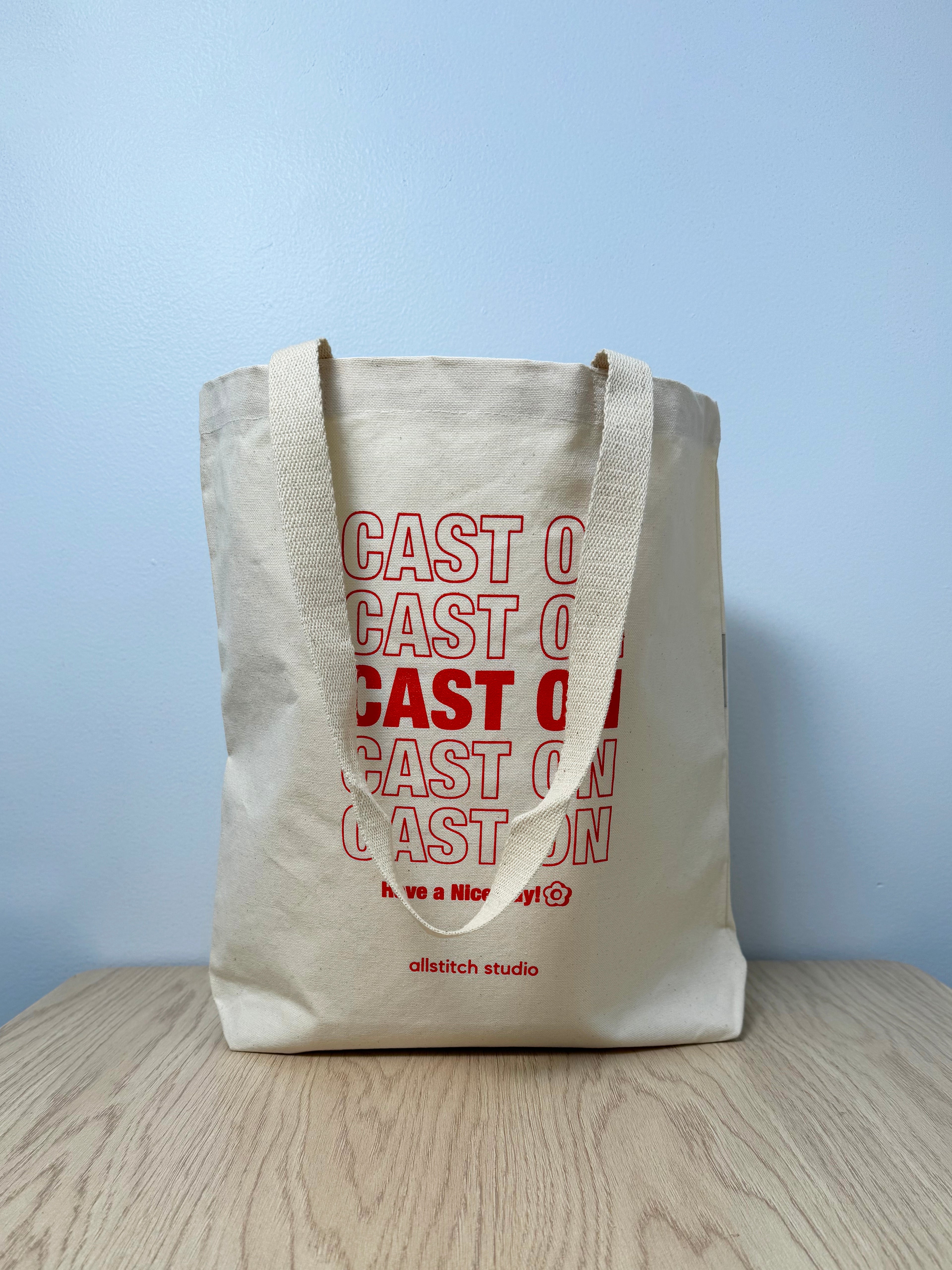 Canvas Tote Bag - Cast On Bag