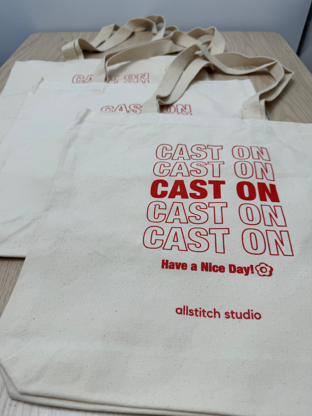 Canvas Tote Bag - Cast On Bag