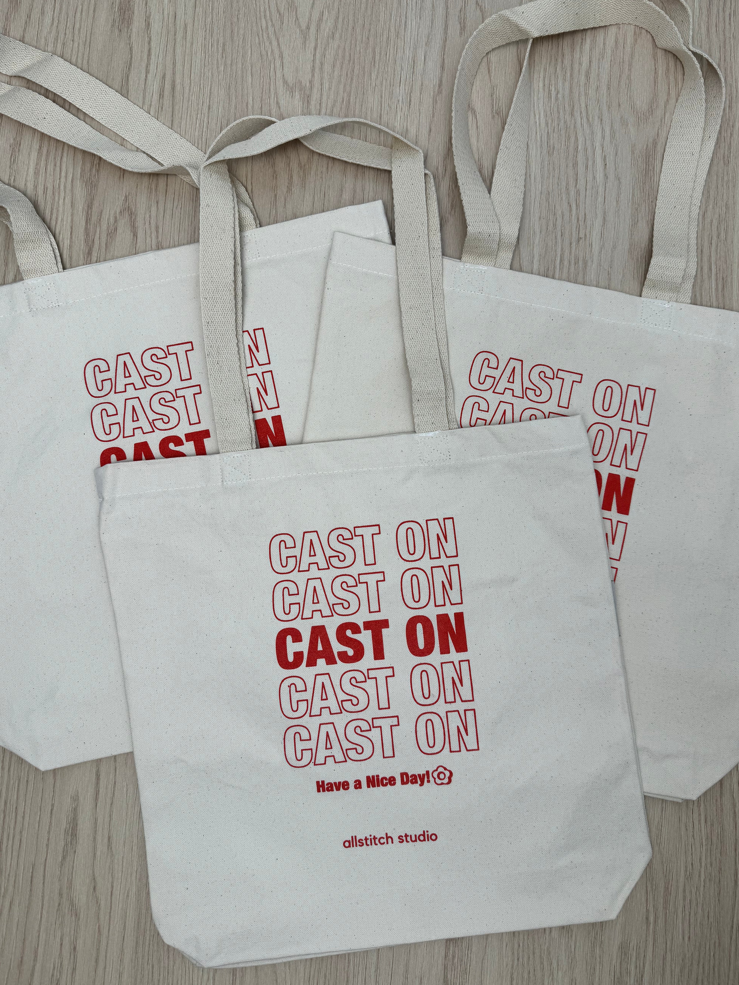 Canvas Tote Bag - Cast On Bag