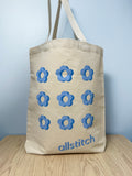 Canvas Tote Bag - Allstitch Flowers