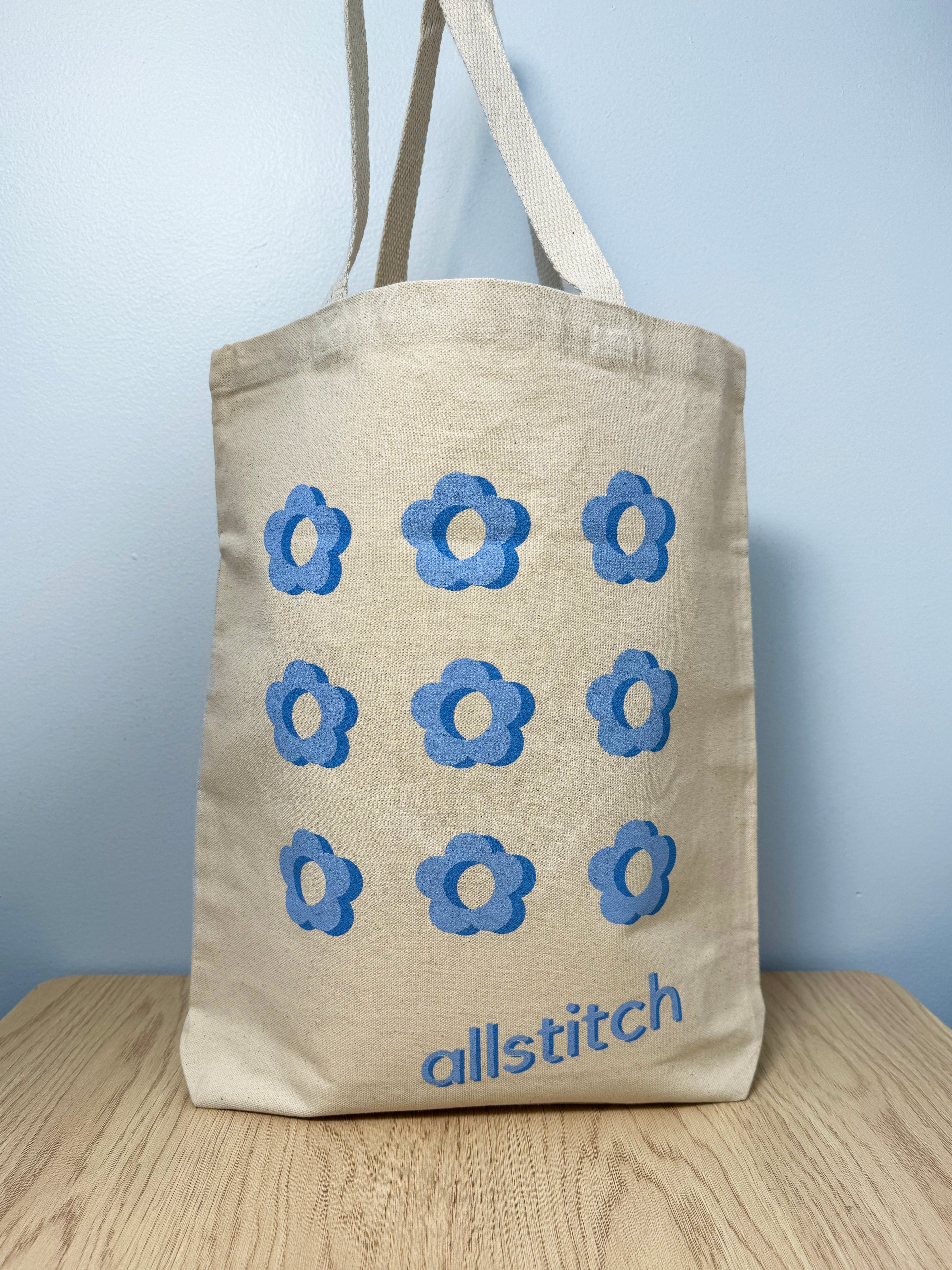 Canvas Tote Bag - Allstitch Flowers