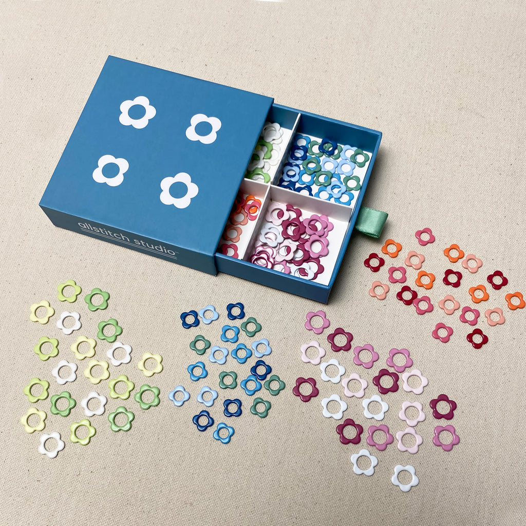 Flower Stitch Marker Sampler - Box Set